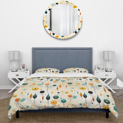 Ensemble de housse de couette en microfibre jaune / bleu sarcelle Mcm Graphic Artistry II