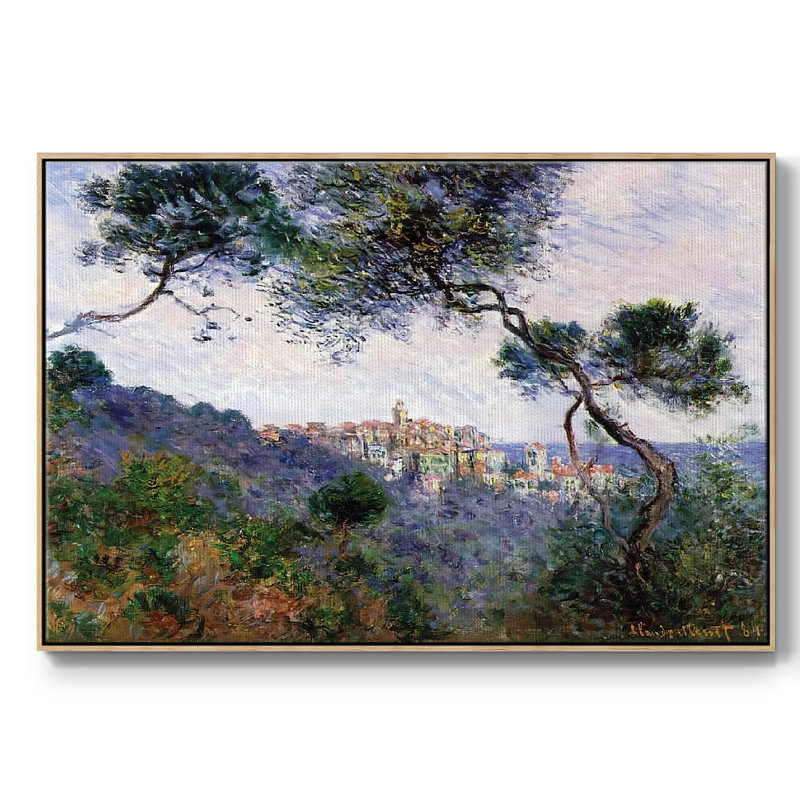 Bordviera, Italy, 1884, reproduction d'art sur toile, H 25 po x l 37 po x P 2 po, Bois naturel