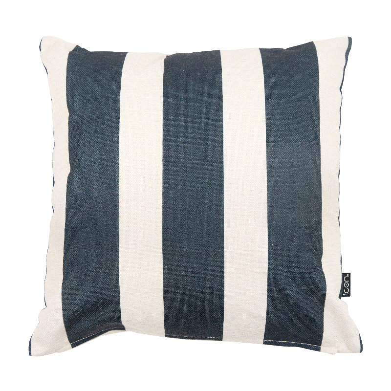 Stripe Indoor-Outdoor Cushion, Black