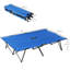 Lit de camping pour 2 personnes pour adultes fabriqué par - 50 po de large, portatif avec récipient, lit surélevé extérieur, sac d'épaule fabriqué en bleu, divertissement,