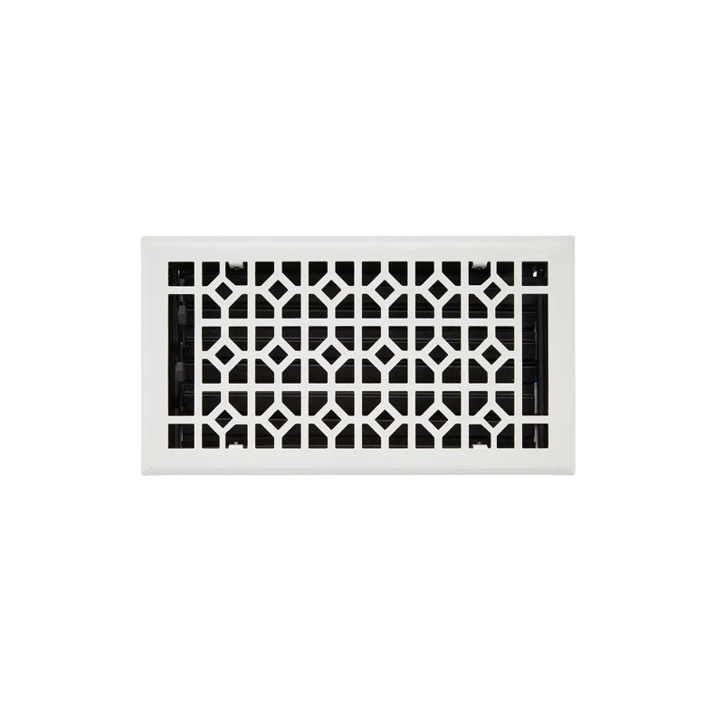 Registre de plancher en acier Appert, Blanc, 6 po x 10 po