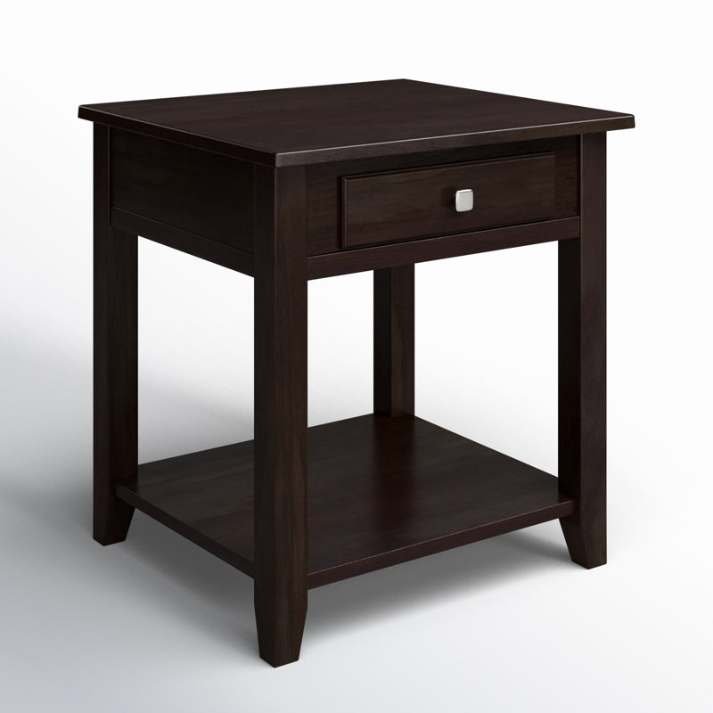 Solid Wood Top End Table