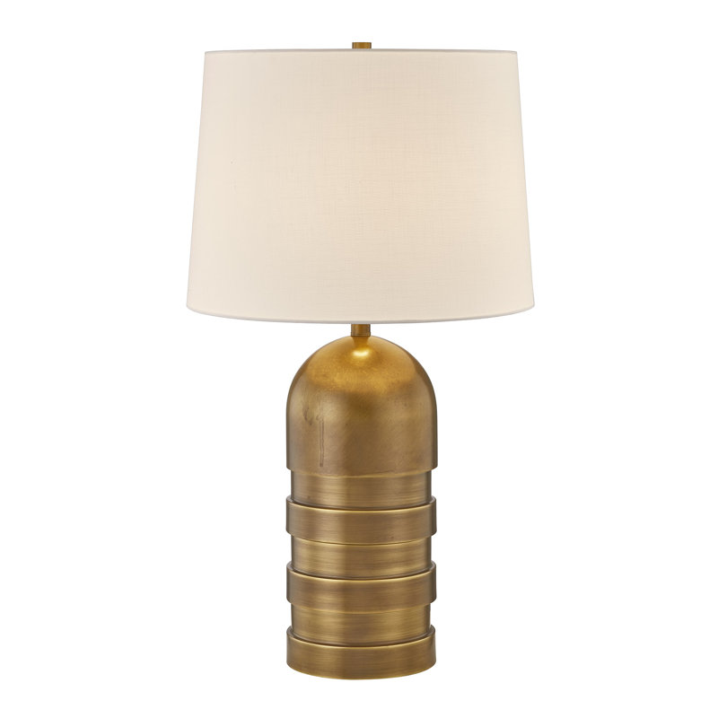 Lampe de table 1 lumière Wehunt, Brun / or