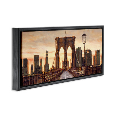 «City Bridge View», art mural encadré flottant par Matthew Daniels