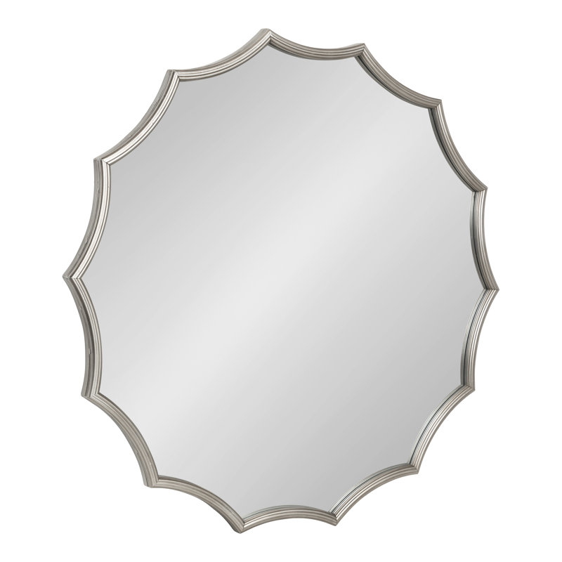 Miroir mural Jeronima, 32,75 po x 34 po, Argent