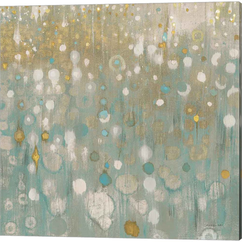 «Rain Abstract Neutral» par Danhui Nai, ensemble de 2 peintures sur toile tendue