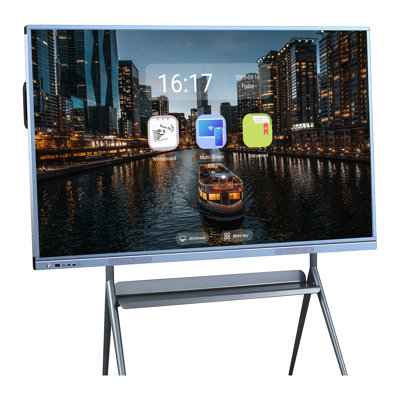 Écran tactile JYXCN Smart Board interactif tout-en-un avec double système, le partage du nuage simplifie le flux de travail, parfait pour les activités en classe, le bureau