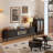 Black Solid Wood Rectangular Console Table