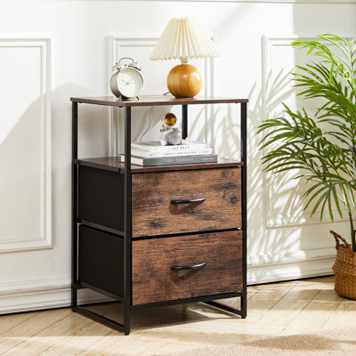 Vonda 2 Drawer 45Cm W Bedside Table
