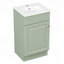 Meuble-lavabo de 18 po avec lavabo, porte à fermeture douce et tablette réglable pour un rangement et une durabilité optimaux-129184299