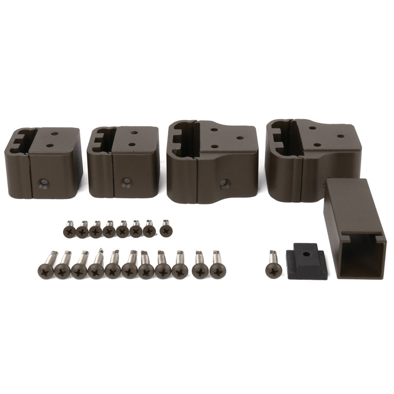 Ensemble de rampe préassemblée en aluminium bronze Allure 8 pi x 42 po, H 42 po x l 96 po, Brun mat