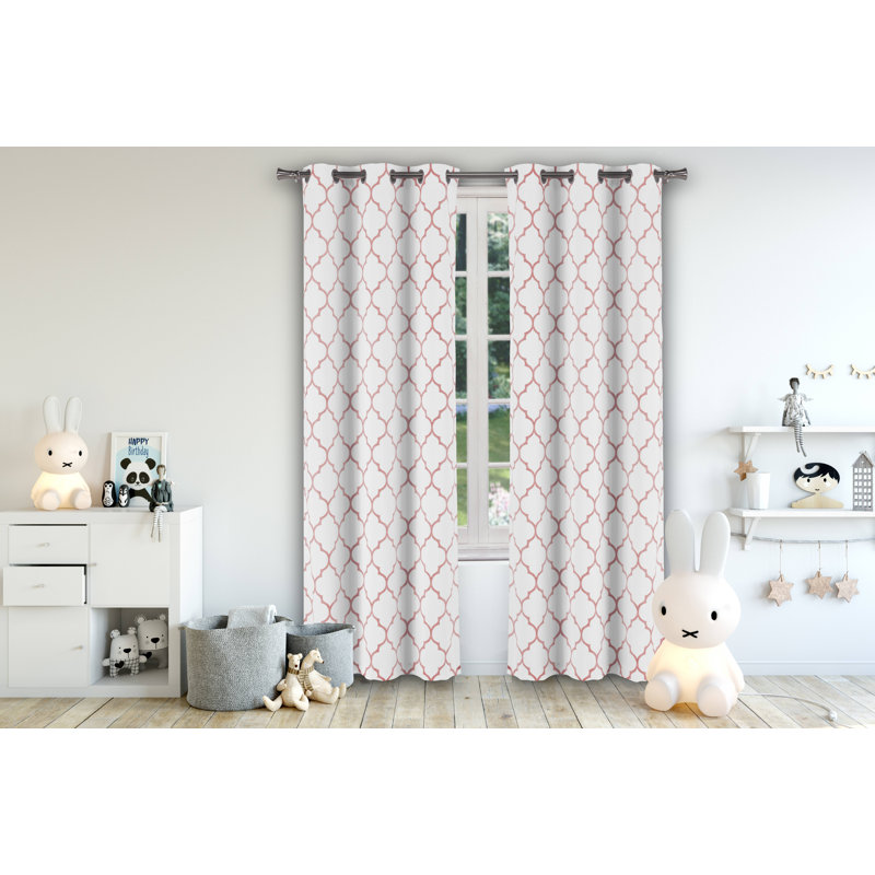Mattyson Blackout Curtain Pair, Pretty Pink