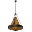 Luminaire suspendu conique unique à 6 lumières Obsidian