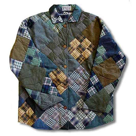 Courtepointe en coton Chambray Nine Patch