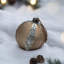 Ensemble de 4 décorations en forme de boule de Noël à rayures verticales 4,7 pouces champagne et strass-652092738-652092607