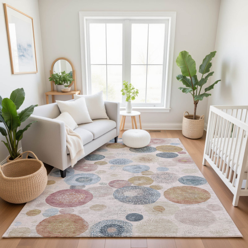 Premium Machine Washable Jakiyra AMF1896 Geometric Rug, Rectangle 2'6" x 3'10"