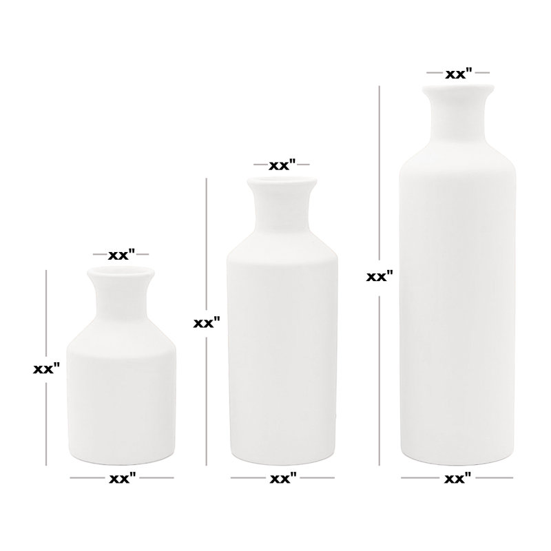 Ceramic Table Vase, White