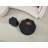 35" Black Round Coffee Table