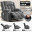 Fauteuil inclinable manuel surdimensionné de 37,4 po avec massage thermique, fauteuil à bascule avec porte-gobelets, poches latérales-1172922698