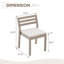 Chaise de salle à manger d'extérieur 2 pièces avec coussin, empilable