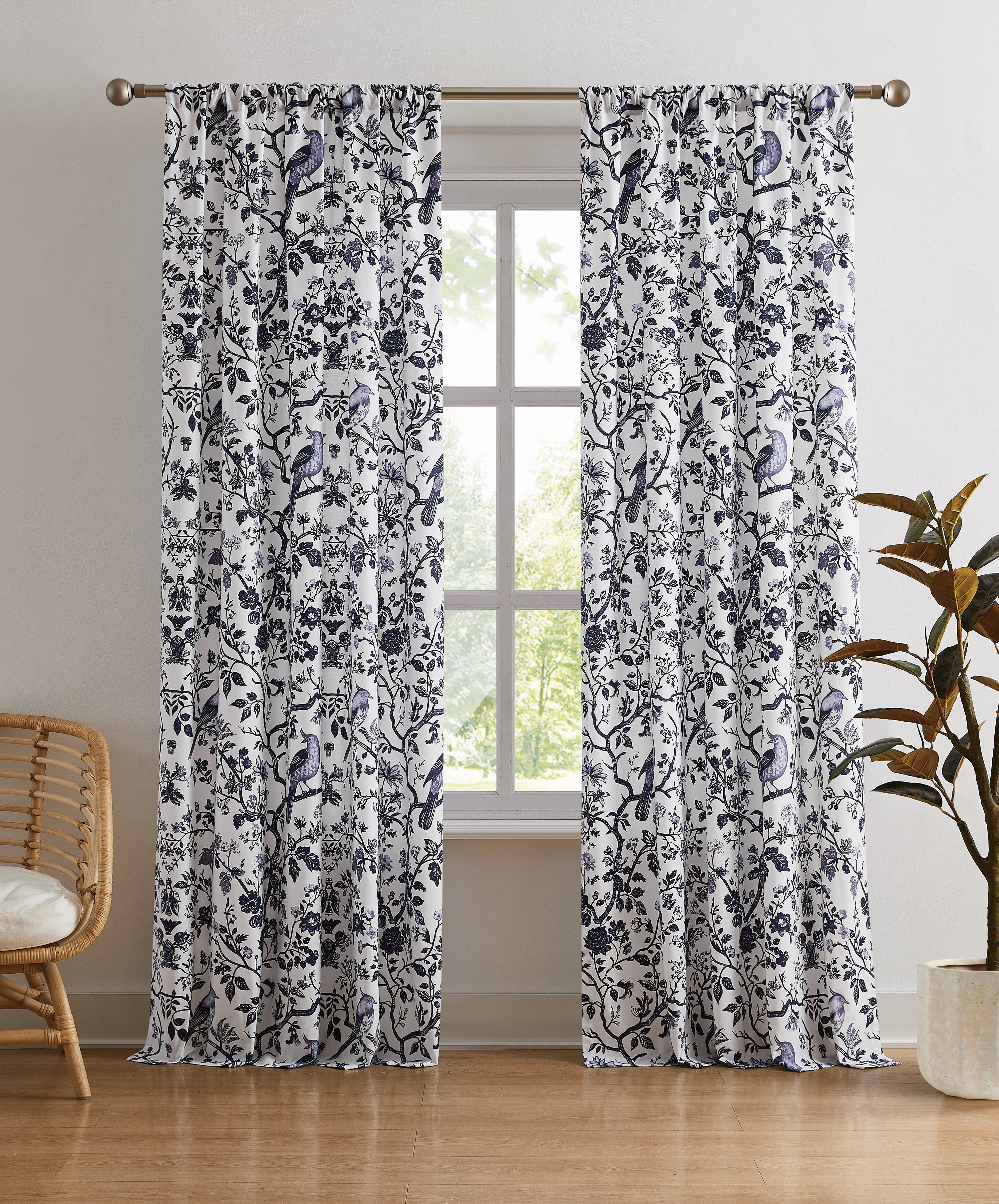 Window Drape Balance Winston Porter Ava Floral Window Drape Set & Reviews | Wayfair