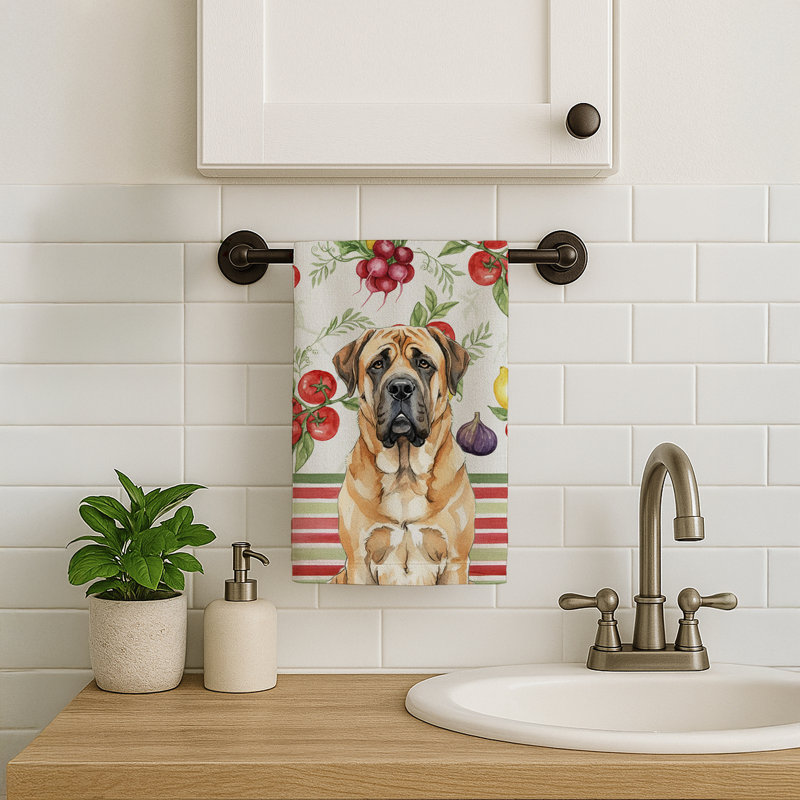 Serviette de cuisine abricot Mastiff, Apricot English Mastiff