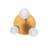 Bougainvillea 3 LT Warm Gold Multi-Pendant Kalco