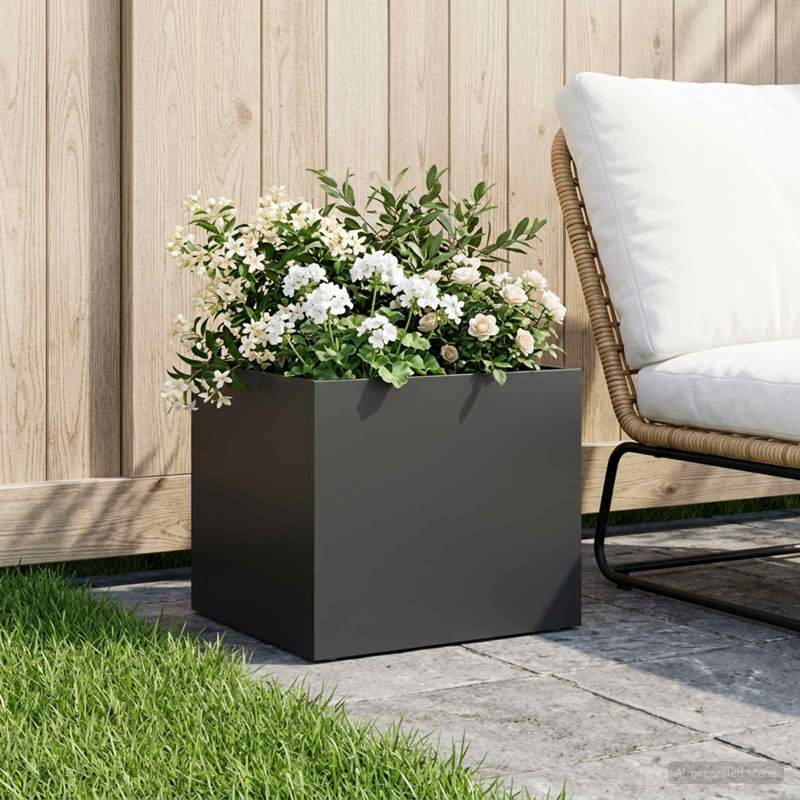Planter Box, 30cm H x 100cm W x 100cm D, Black