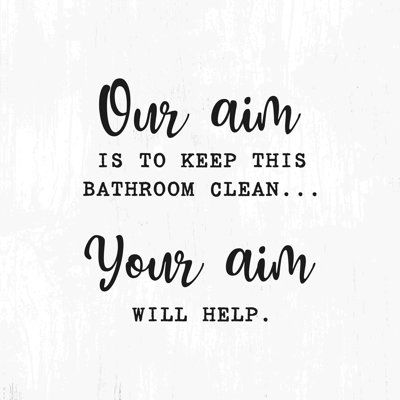 Your Aim Will Help Bathroom  Wrapped Canvas Graphic Art