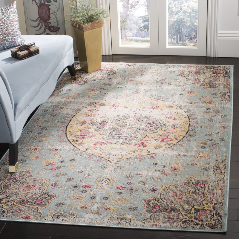 Dishan Montage Performance Oriental Indoor/Outdoor Area Rug, Rectangle 5'1" x 7'6"