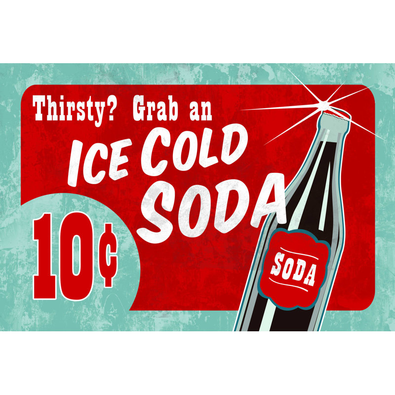 " Ice Cold Soda ", 8" H x 12" W