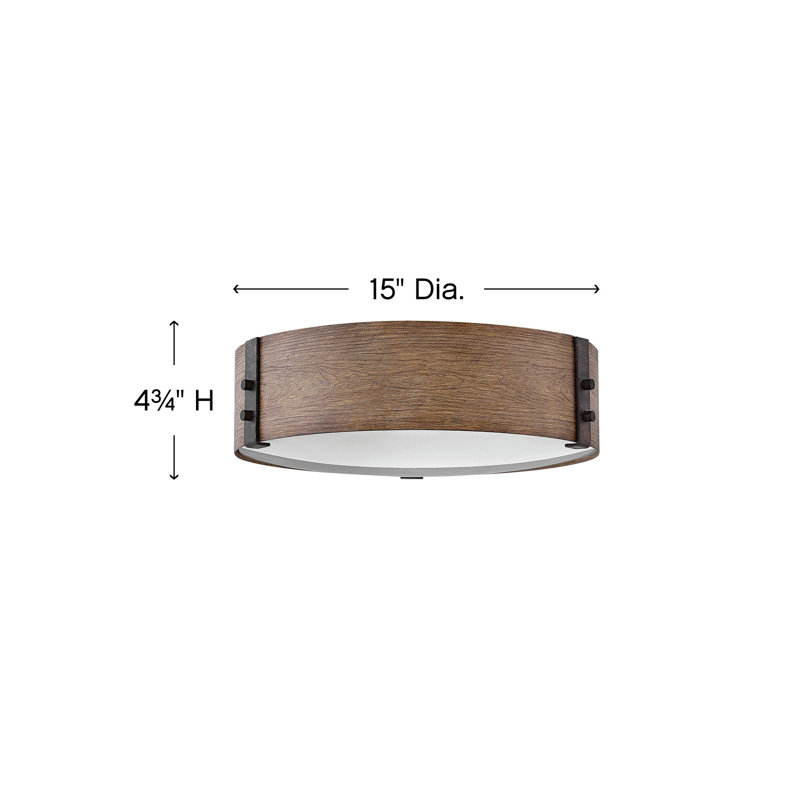 Plafonnier encastré d'extérieur 3 lumières Sawyer, Séquoia