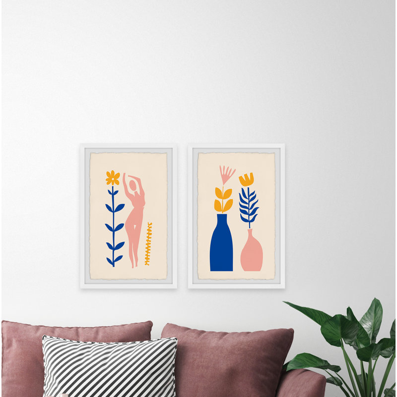 «Debroha Beside the Sunflower» par Marmont Hill - ensemble de 2 impressions encadrées, H 45 po x l 30 po