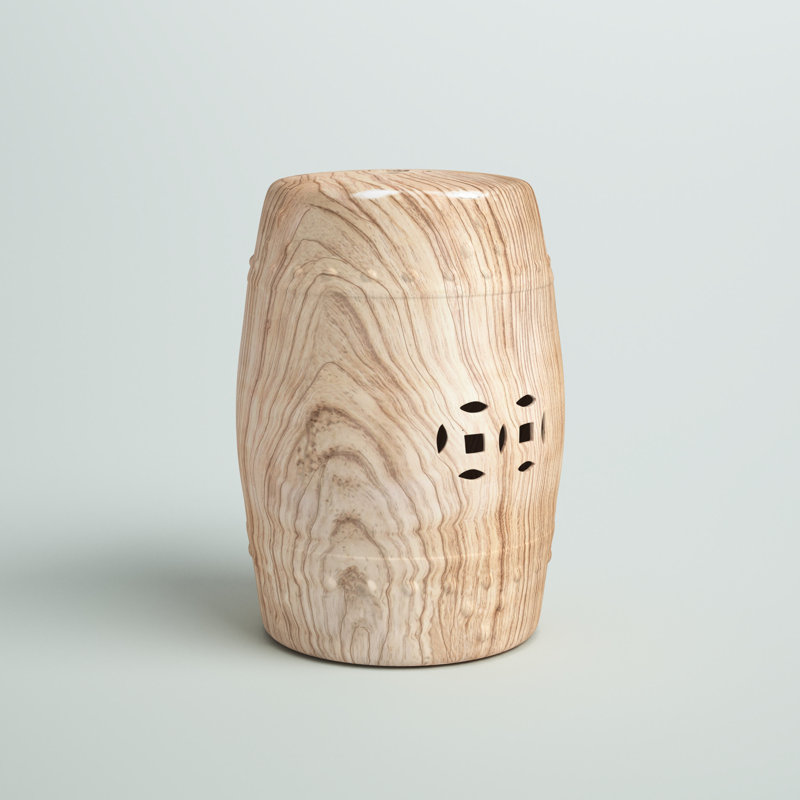 Tabouret de jardin en céramique Joto, Jaune clair