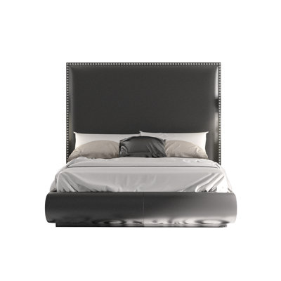 London Vegan Leather Panel Bed