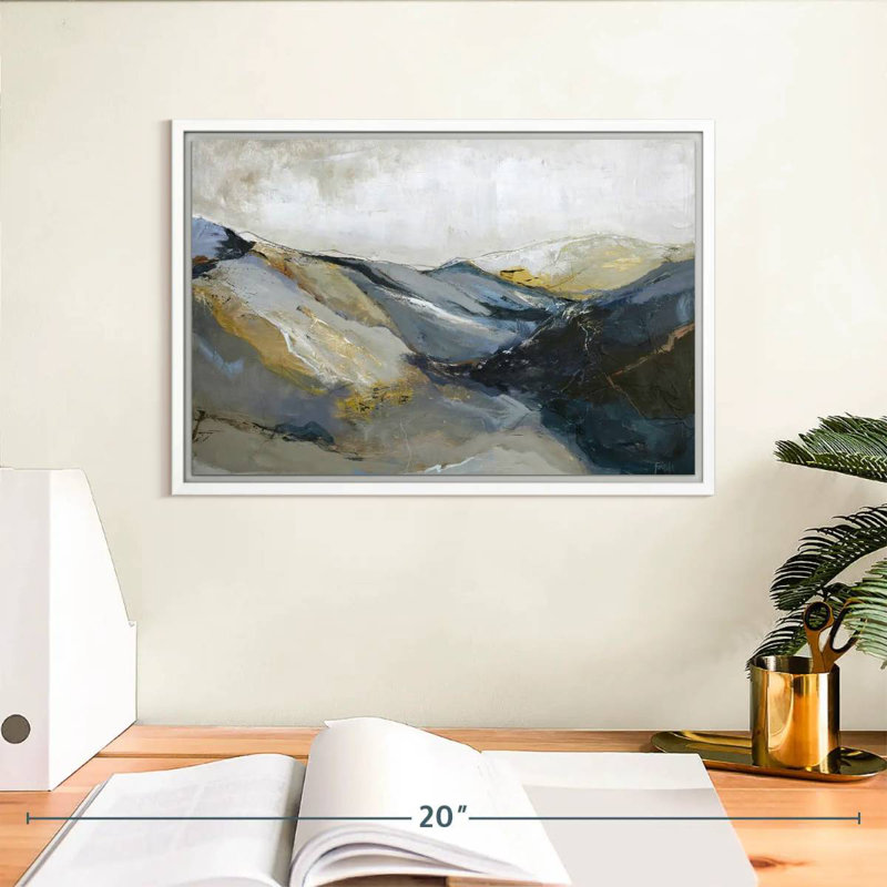 Out Line II, Floating Frame White, 13" X 9"
