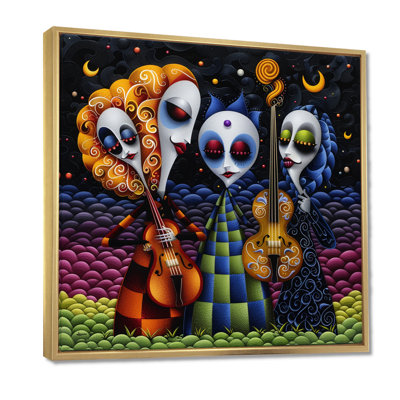 Midnight Fantasy Violin Players - Musician Wall Art Print
