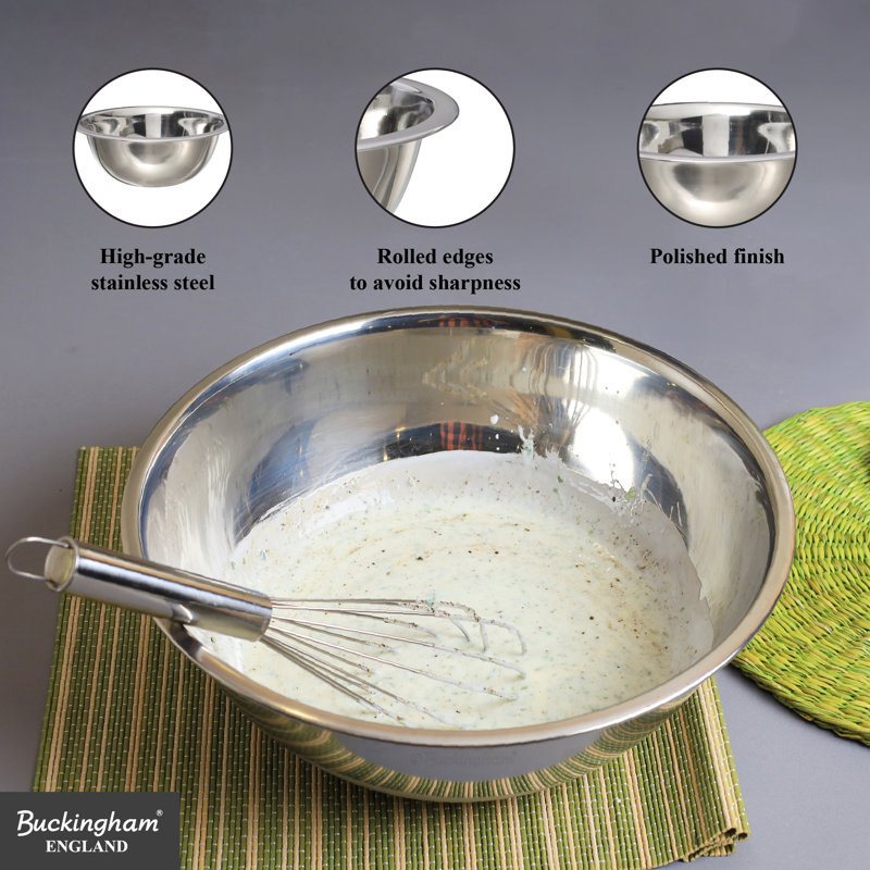 Buckingham Stainless Steel Deep Mixing Bowl , 40 cm 