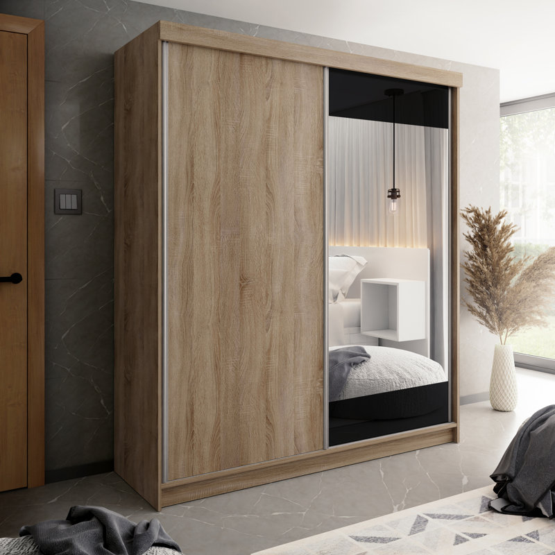 Eddana Laminate Wardrobe, Brown/Black