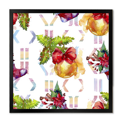 «Christmas Winter Holiday Symbols», impression sur toile