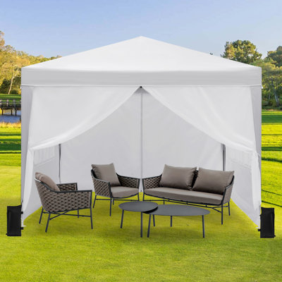 Pop Up Canopy Tent, Heavy Duty Commercial Outdoor Canopy with 6 Sidewalls Waterproof Outdoor Party Tent Canopy Tents with Adjustable Height Commercial Event Gazebo for Backyard Wedding, Parties