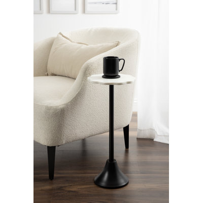 Table ronde en marbre et métal