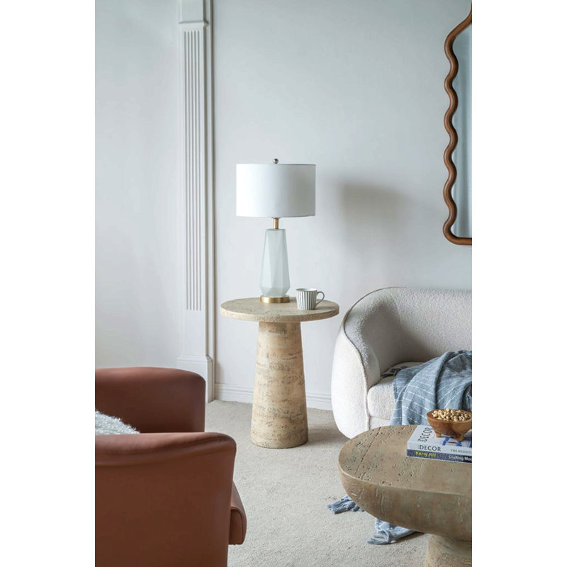 Table d'appoint ronde avec base piédestal