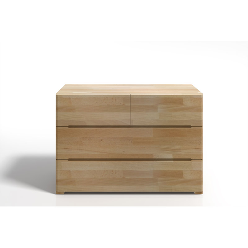 Vernon Solid Wood 120cm W 4 - Drawer Chest of Drawers