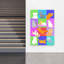 Impression sur toile chat coloré et fantaisiste-129965424