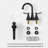 4-Inch Bathroom Faucet with 2-Handle with Pop-up Drain and Supply Hoses-110563460