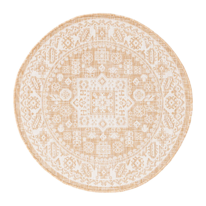 Tapis intérieur / extérieur Danera Southwestern, Rond 3 pi 3 po