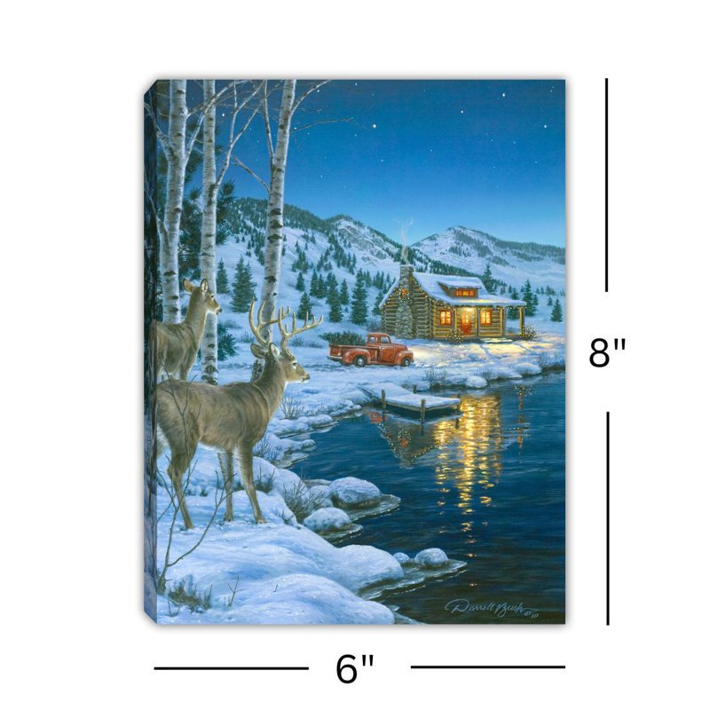 At Waters Edge 8x6 Mini Lighted Easel Back Canvas