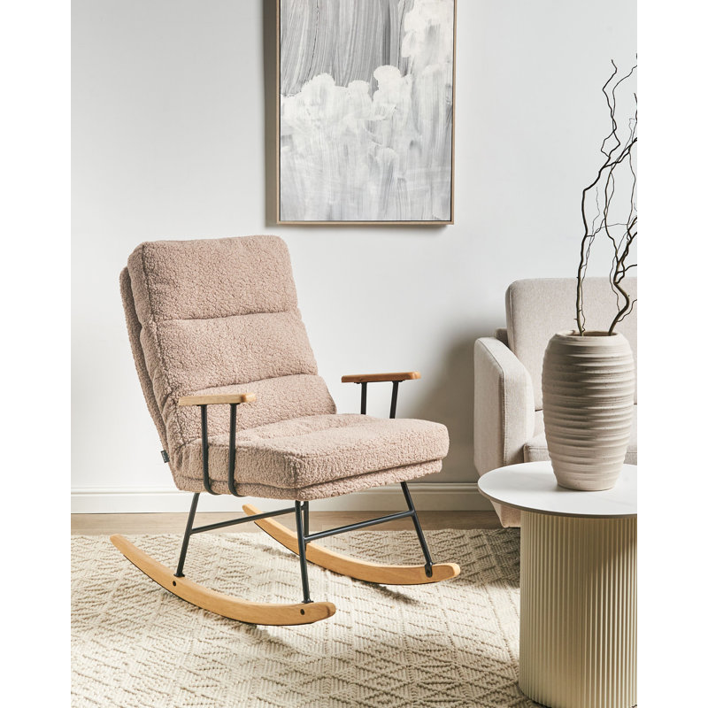 Rocking Chair ESKELIN Reclining, Beige