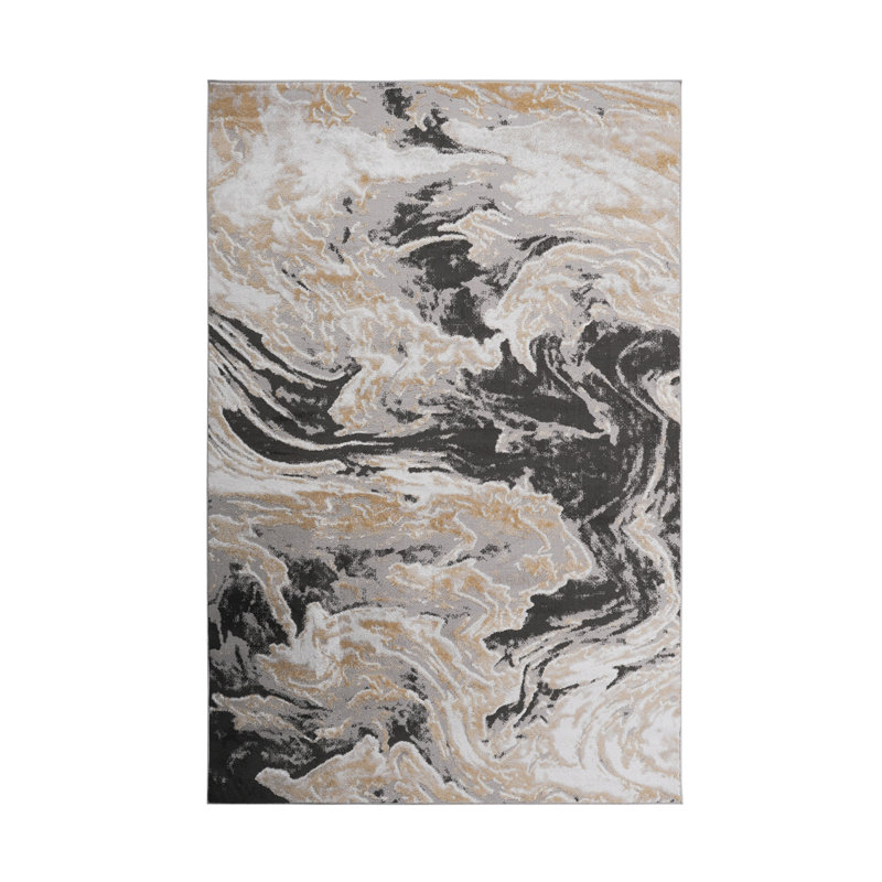 Collection Grey /Abstract Non-Shedding Living Room Bedroom Dining Home Office Stylish and Stain Resistant Area Rug